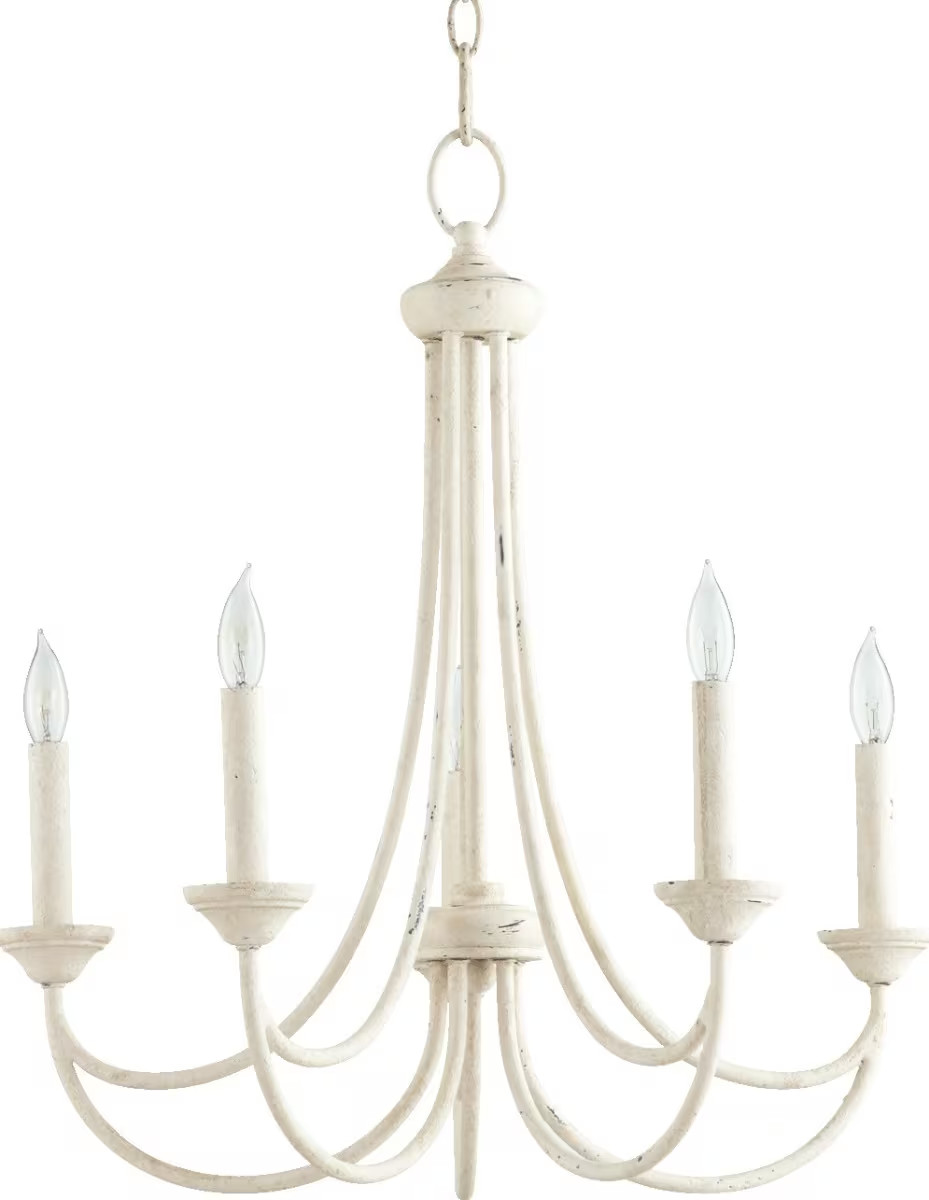 Quorum 6250-5-70 Brooks 22" 5-Light Chandelier in Persian White gallery