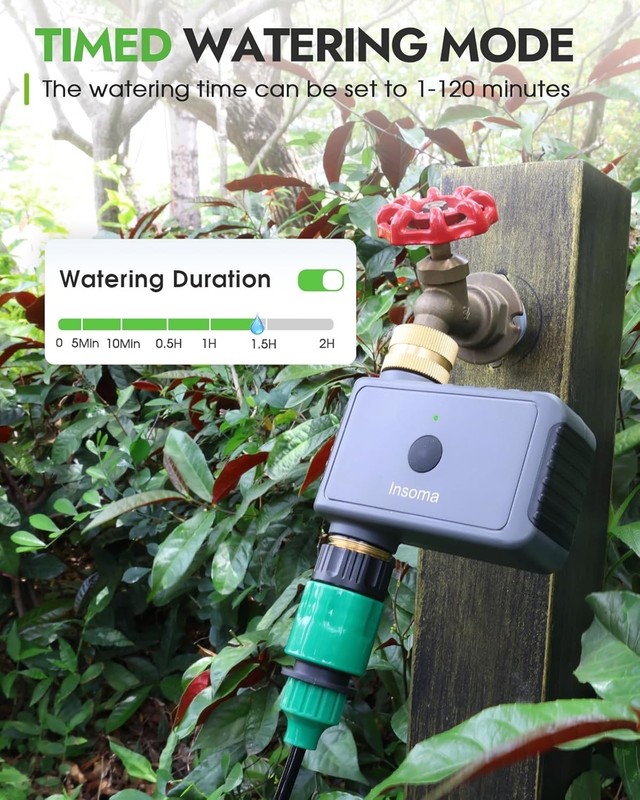 Remote Sprinkler Timer Brass Inlet & Outlet 120 Min Water Control Waterproof gallery