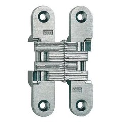 Concealed Hinge, Brass, Full Mortise Mounting, 3/4 in Leaf W x 3 3/4 in Leaf H,