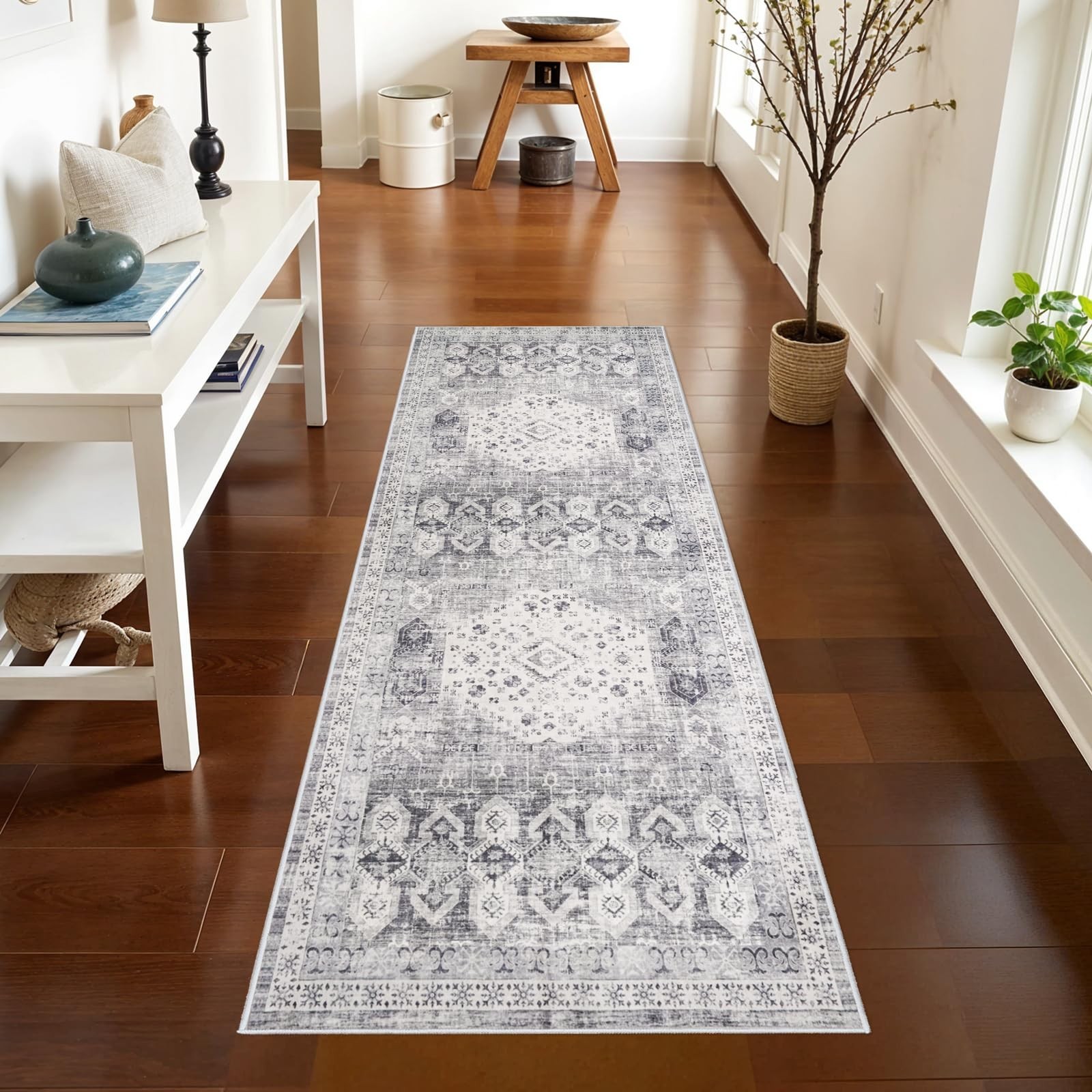 Washable 2x6 Kitchen Runner Rug - Indoor Hallway Rugs with Non Slip Backing S... gallery