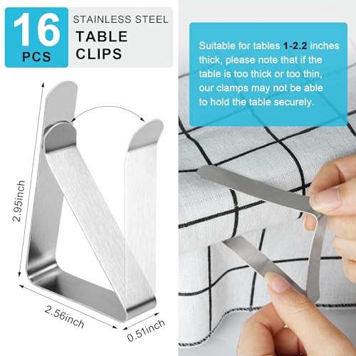 16 Pcs Tablecloth Clips,Table Cloth Holder Clips,Metal Picnic Table gallery