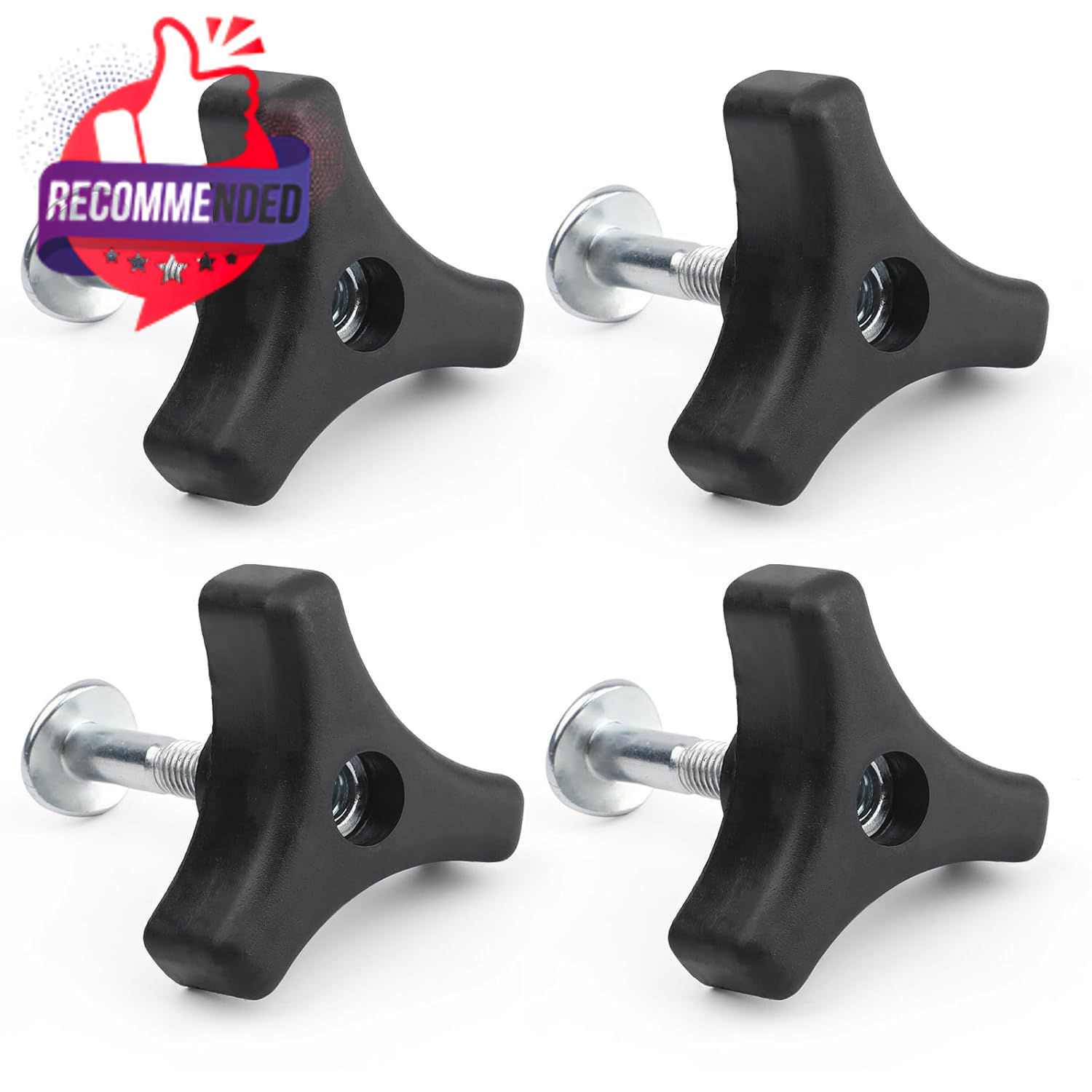 4 Sets Lawn Mower Handle Knobs Nut Bolt, Triangle Handle Knob Screw Bolt Set gallery