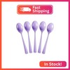 Party Solids Lavender Plastic Spoons 100 Pcs Lavender Spoons Disposable Utensils gallery
