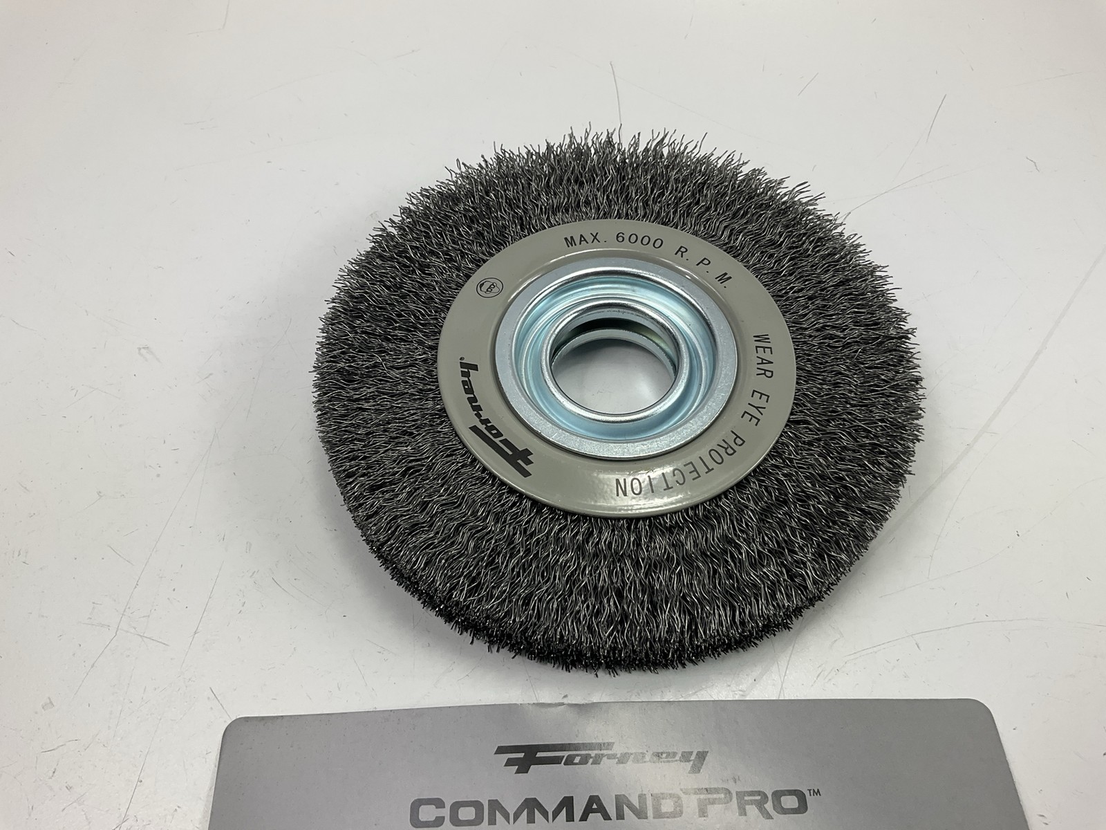 Forney 72896 Command PRO Wire Wheel, Crimped, 6 In X .014 In X 1/2 In - 5/8 In gallery