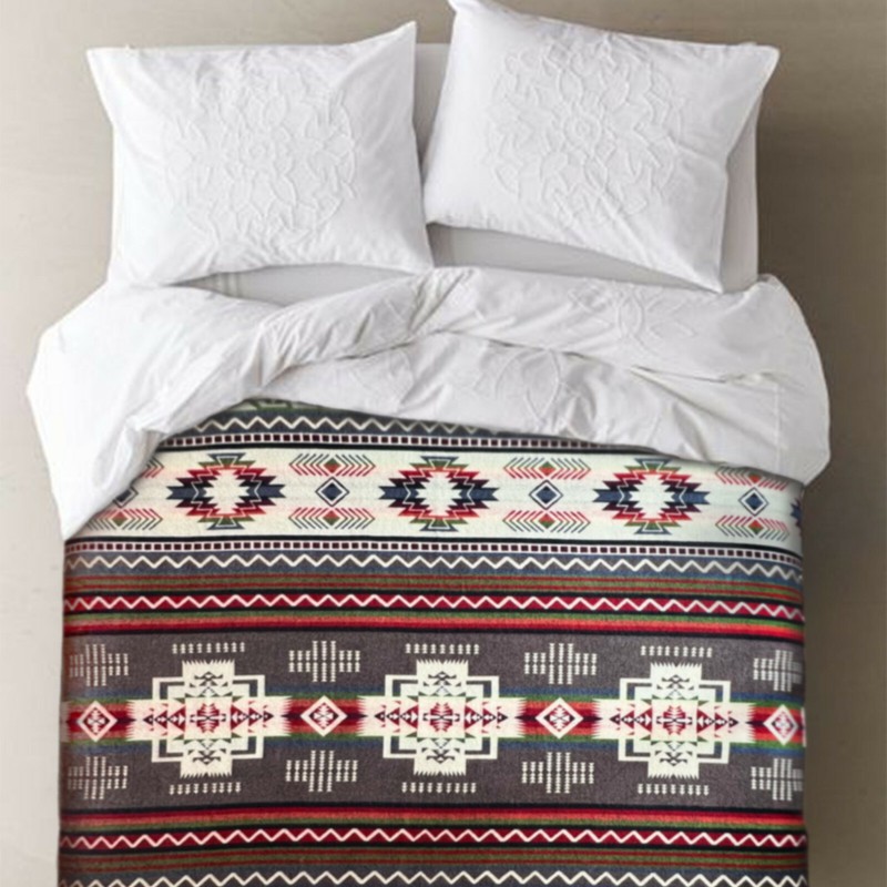 Extra Large Soft & Warm ALPACA Wool Blanket Andean Southwest Pattern 75x90 in gallery