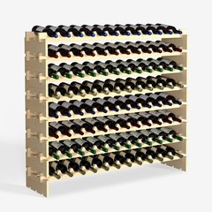 ZENY 96 Bottles Holder Wine Rack Stackable Storage – Pinewood