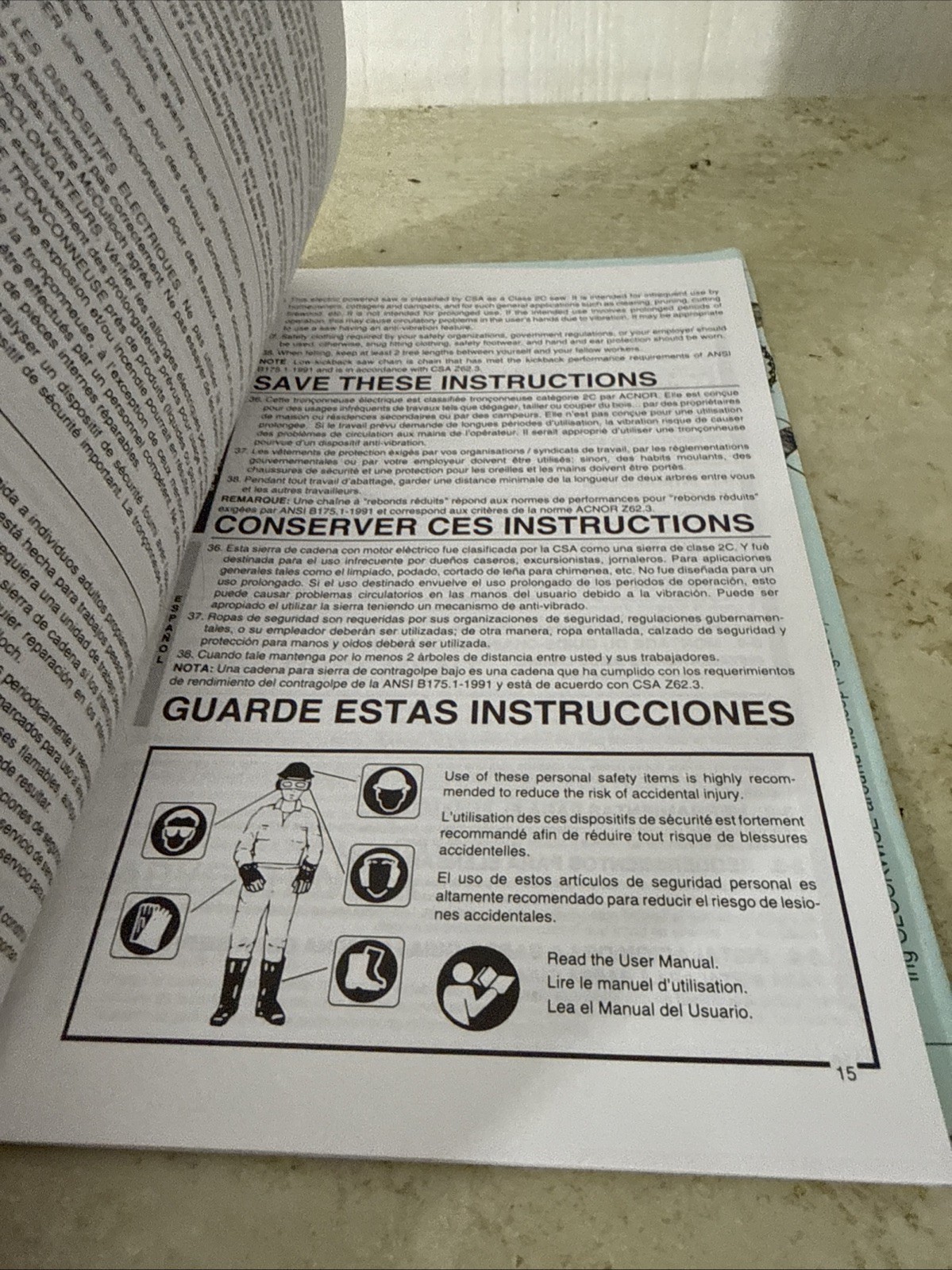 McCulloch Electric Chain Saw User's Manual & Parts List Several Models gallery