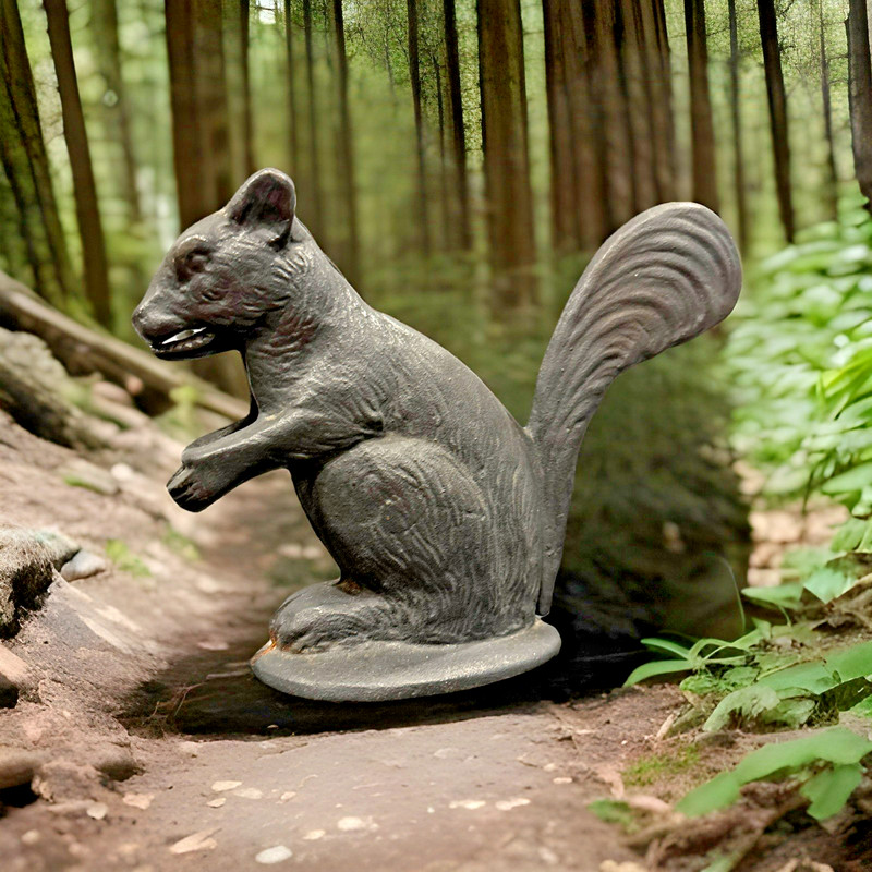 Cast Iron Squirrel Nutcracker Farmhouse Rustic Decor Vintage 2.6 lbs 5" x 7 1/2" gallery