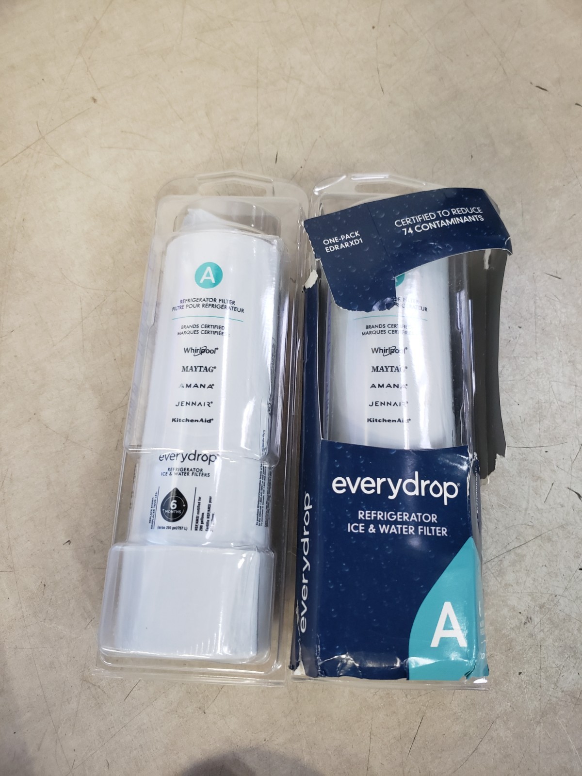 Lot of 2 - EveryDrop Refrigerator Ice & Wayer Filter EDRARXD1 (Filter A) Sealed gallery