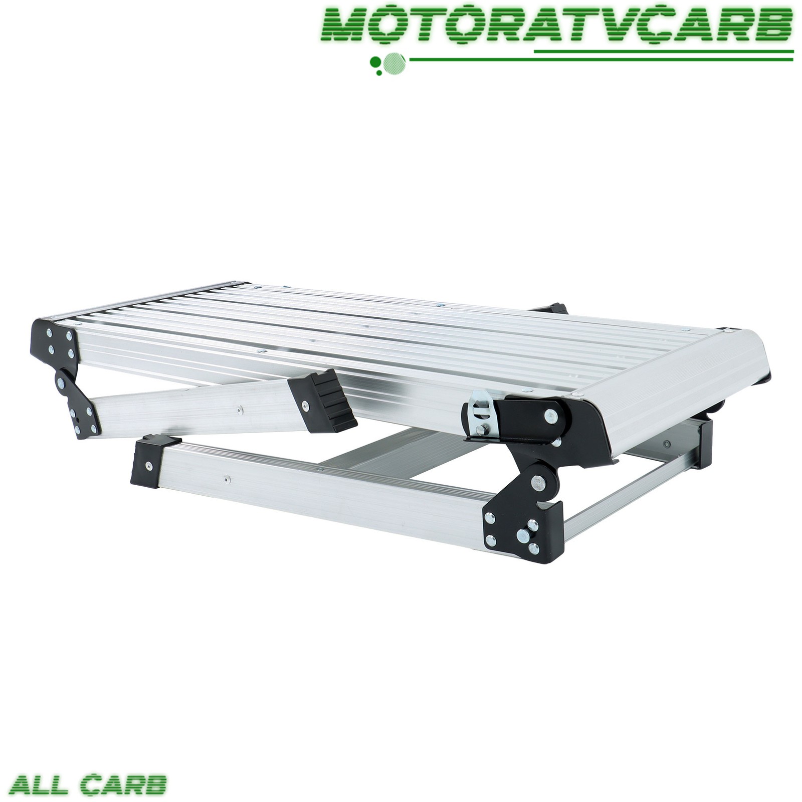 ALL-CARB 330 Lbs Capacity Work Platform Aluminum Step Ladder Heavy Duty Foldable gallery