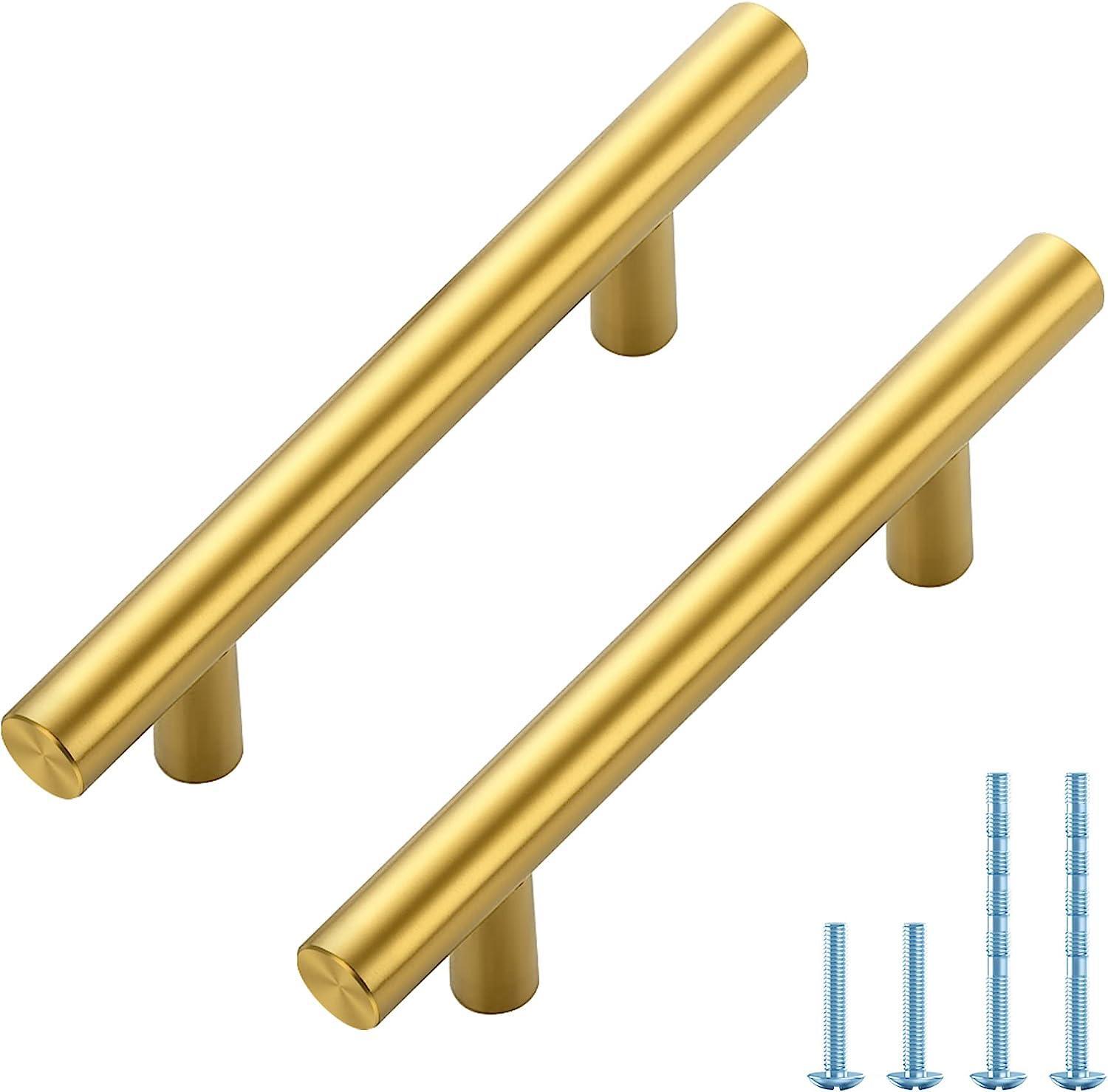 30 Pack 5 Inch Kitchen Cabinet Handles Brushed Brass Cabinet Pulls Gold Drawer gallery
