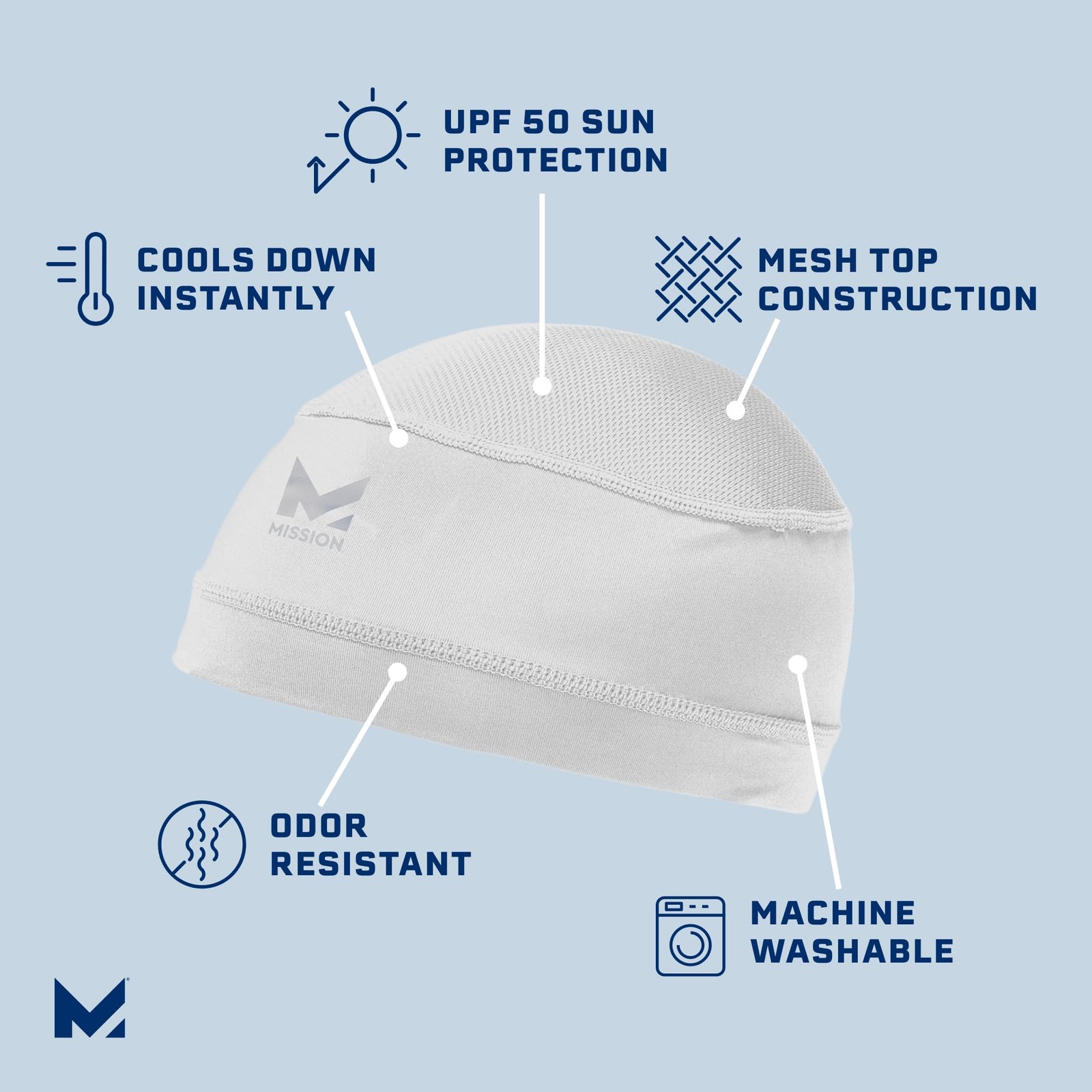New Cooling Helmet Liner Lightweight & Breathable Cools Up to 2 Hours UPF 50 Sun gallery