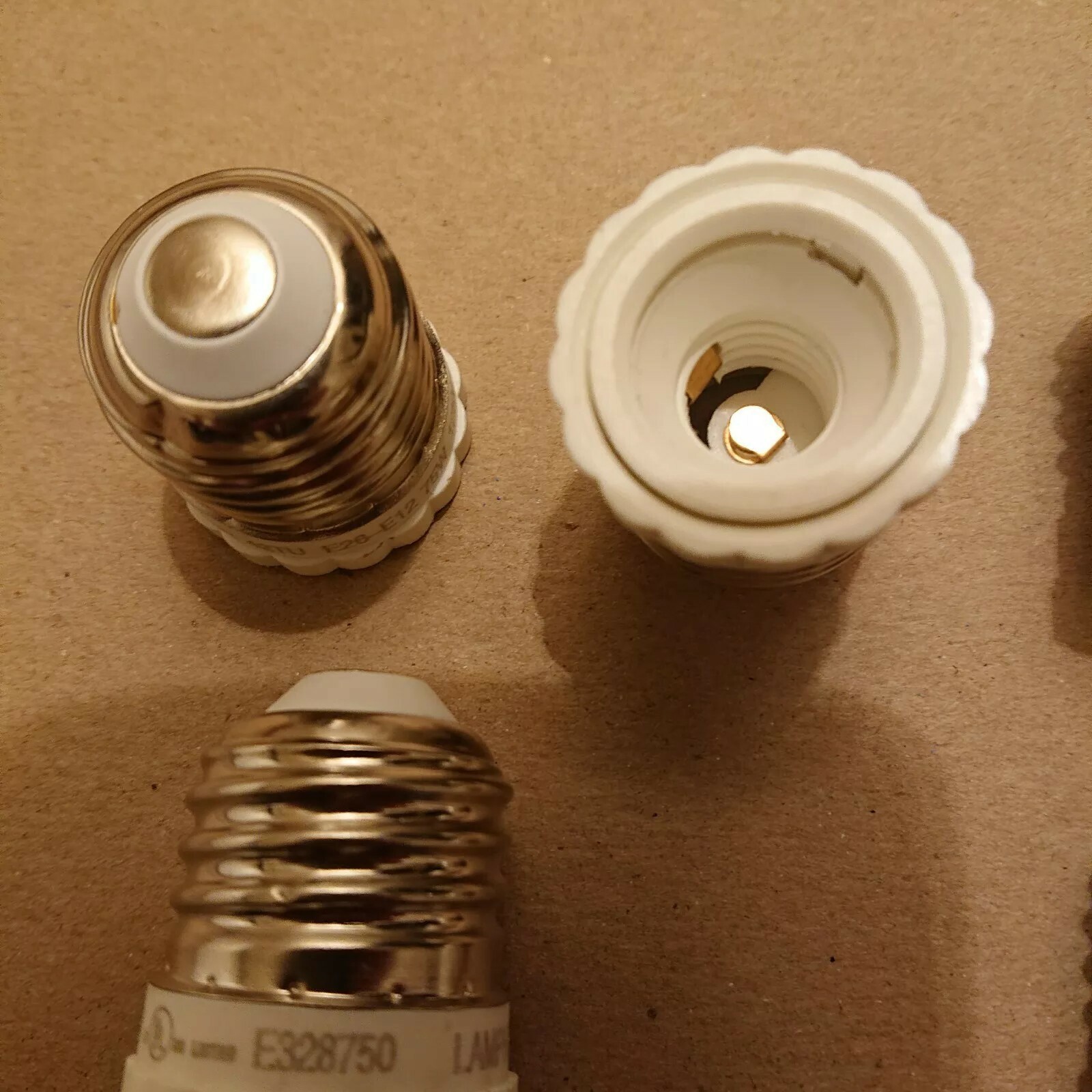 5 pcs Light Bulb Socket Adapter Medium Base E26 to Candelabra E12 Screw Reducer gallery