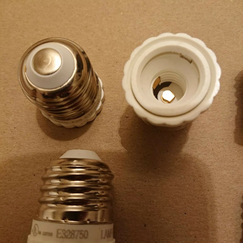 5 pcs Light Bulb Socket Adapter Medium Base E26 to Candelabra E12 Screw Reducer gallery