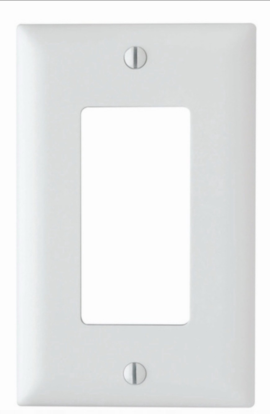 (20-Pk) Pass & Seymour Jumbo Decorator Rocker Wall Plate White Nylon 1-Gang gallery