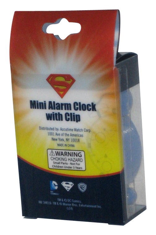 DC Comics Superman Mini 2-Inch Blue Alarm Clip Accutime Watch gallery