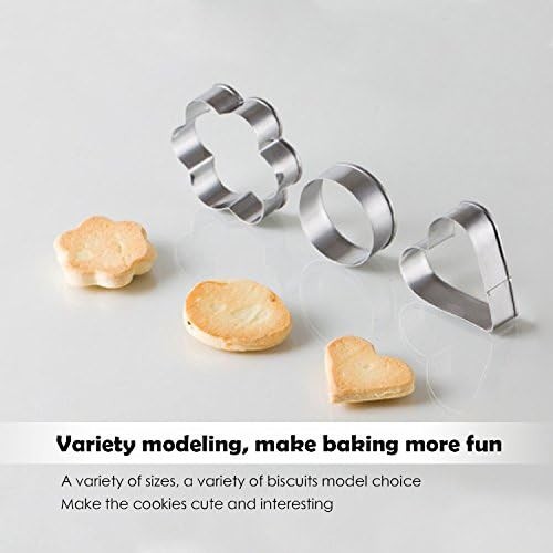 Cookie Cutters Set Stainless Steel Small Biscuit Cutter Flower Round Square gallery