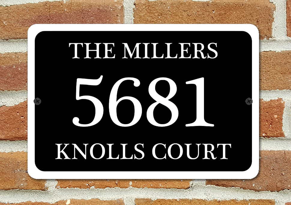 Customized House Number Plaque Aluminum Metal 12" x 8" Home Address Sign gallery