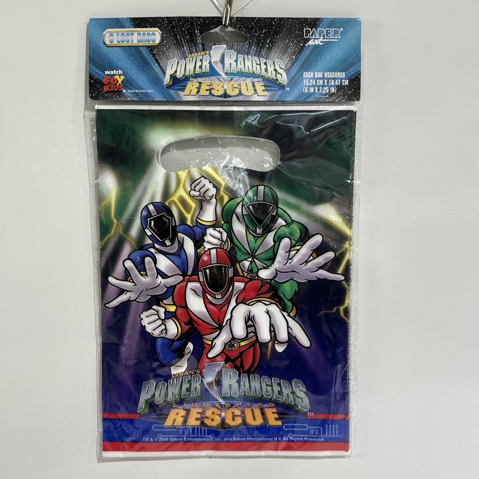 VTG Power Ranges Lightspeed Rescue Goodie Bags Party Favor 8 LOOT BAGS NEW gallery