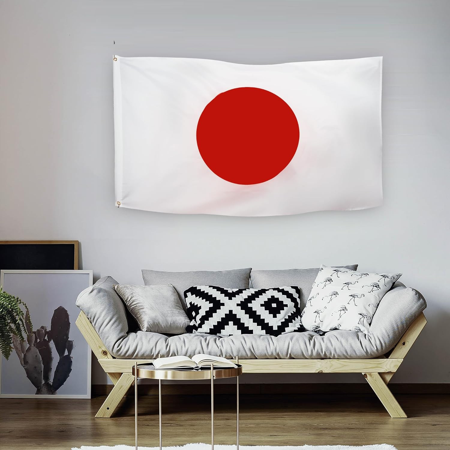 DANF Japan Flag 3X5 Ft Thick Polyester, Fade Resistant, Brass Grommets, Canvas H gallery