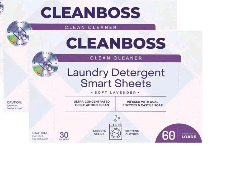 CleanBoss 2pk Powerful Laundry Smart Sheets: Up to 120 Loads-Lavender gallery
