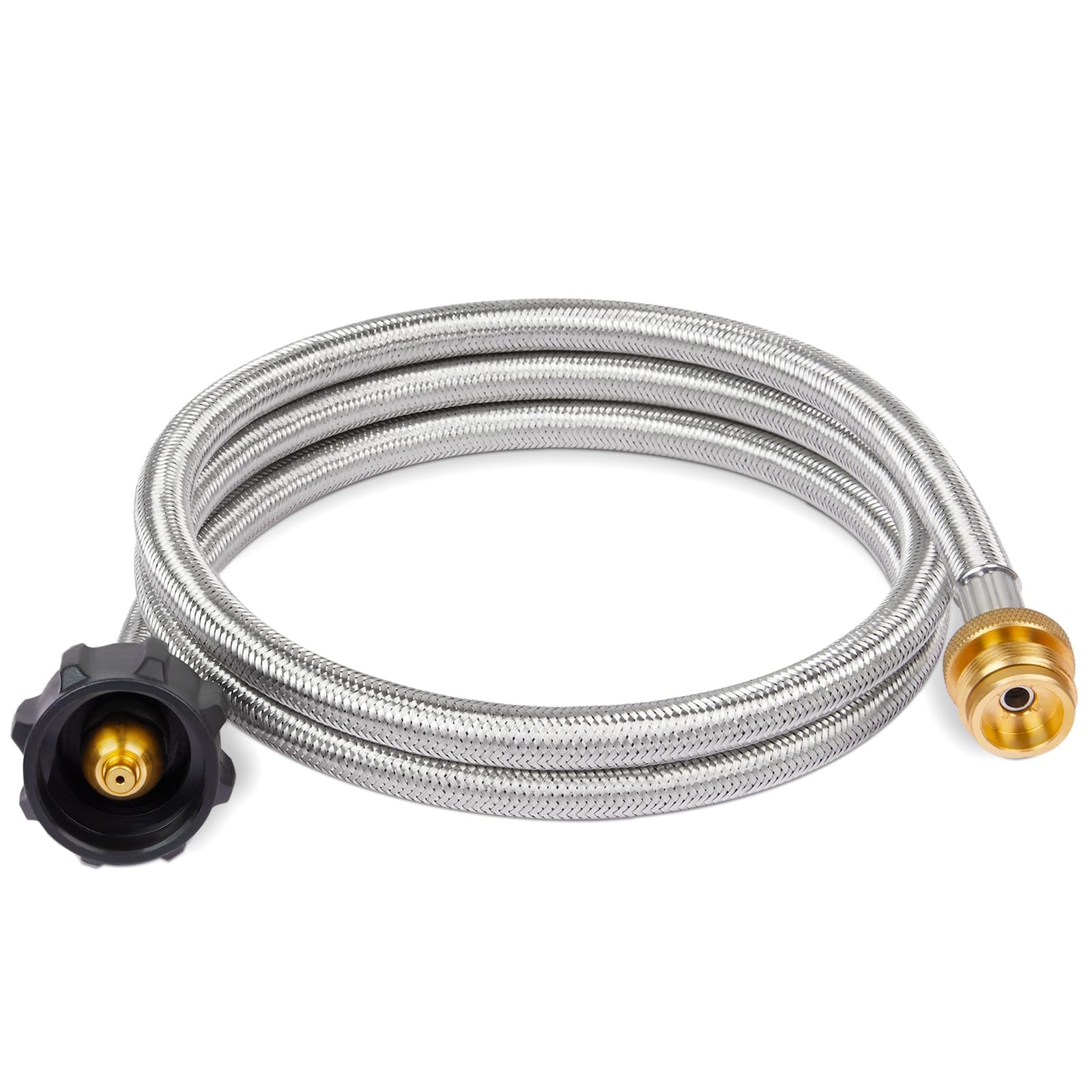Propane Hose Adapter & 5 FT Braided Hose for Stoves, 17" 22" Tabletop Griddle... gallery