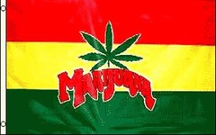 MARIJUANA WITH LEAF RAST BACKGROUND POLY 3′ X 5′ FLAG