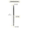 Brixwell Window Channel Balance 15" L, 12-13 lbs Sash, No Sash Guide,Aluminum gallery