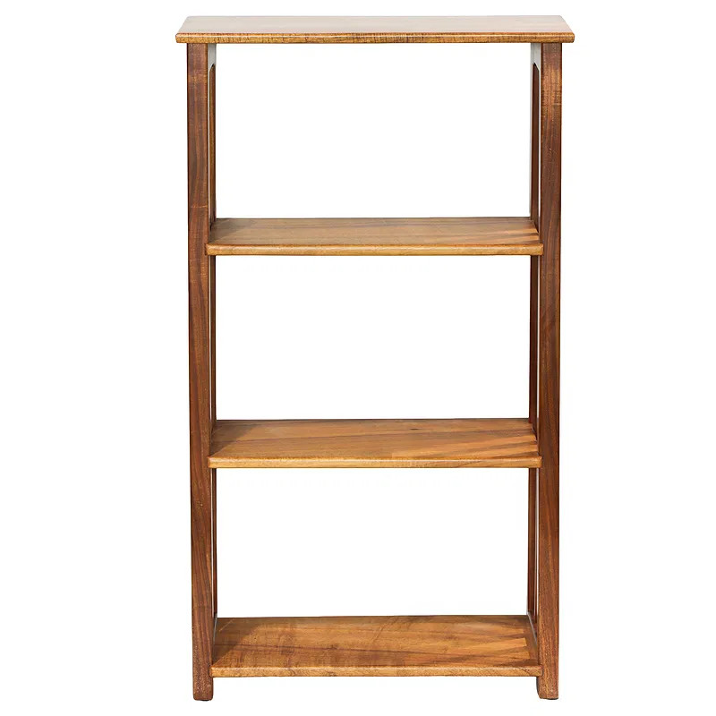Tai Lake - Solid Curly Koa Wood Bookshelf Arts & Crafts Style - 47” x 27” x 12” gallery