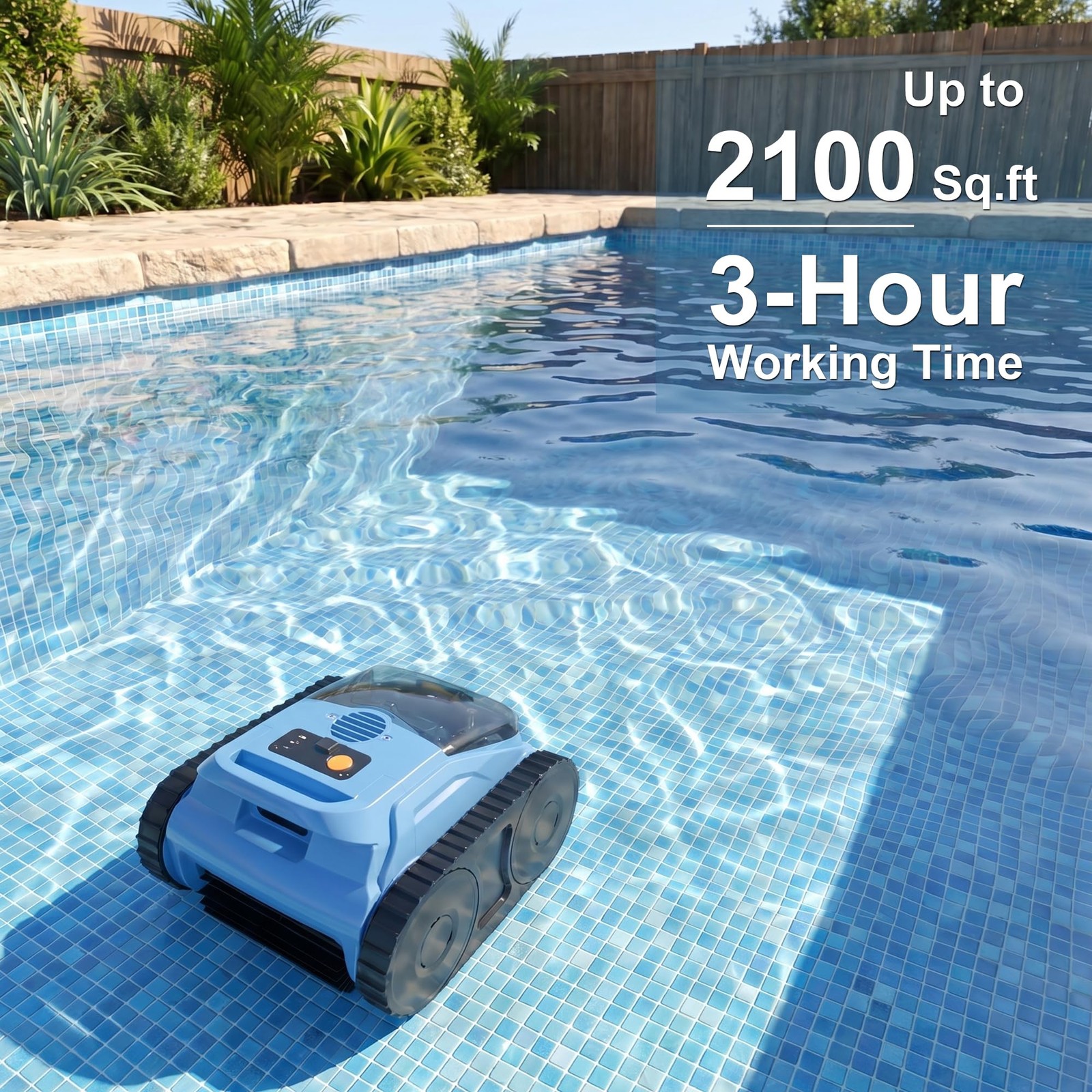 Cleaner Robotic Pool Automatic Vacuum Wall Climbing SAT20 PRO Cordless Zyerch gallery