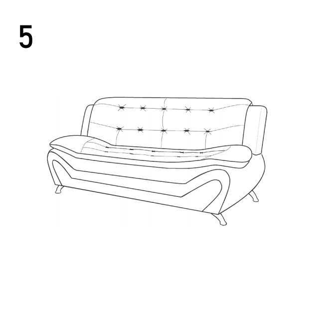 NEW Sofa Loveseat Set Black White 2PC Modern Living Room Contemporary Furniture gallery
