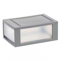 1 Drawer Gray Stackable Storage Unit (8.50 In. W X 6 In. H)