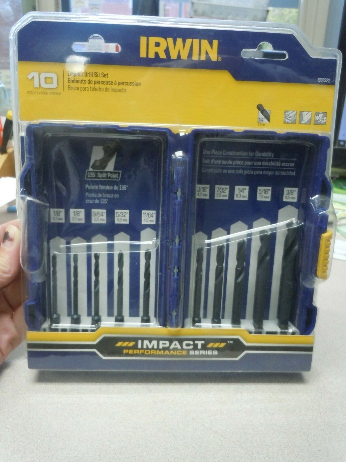 IRWIN 1881322 Black Oxide High-Speed Impact 10pc Drill Bit Set w/ Case gallery
