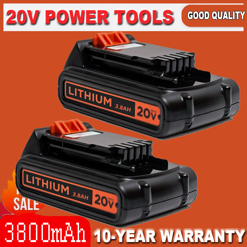 2 Pack 3.8AH 20V MAX For Black & Decker 20Volt Lithium Battery LBXR20 LB2X4020 gallery