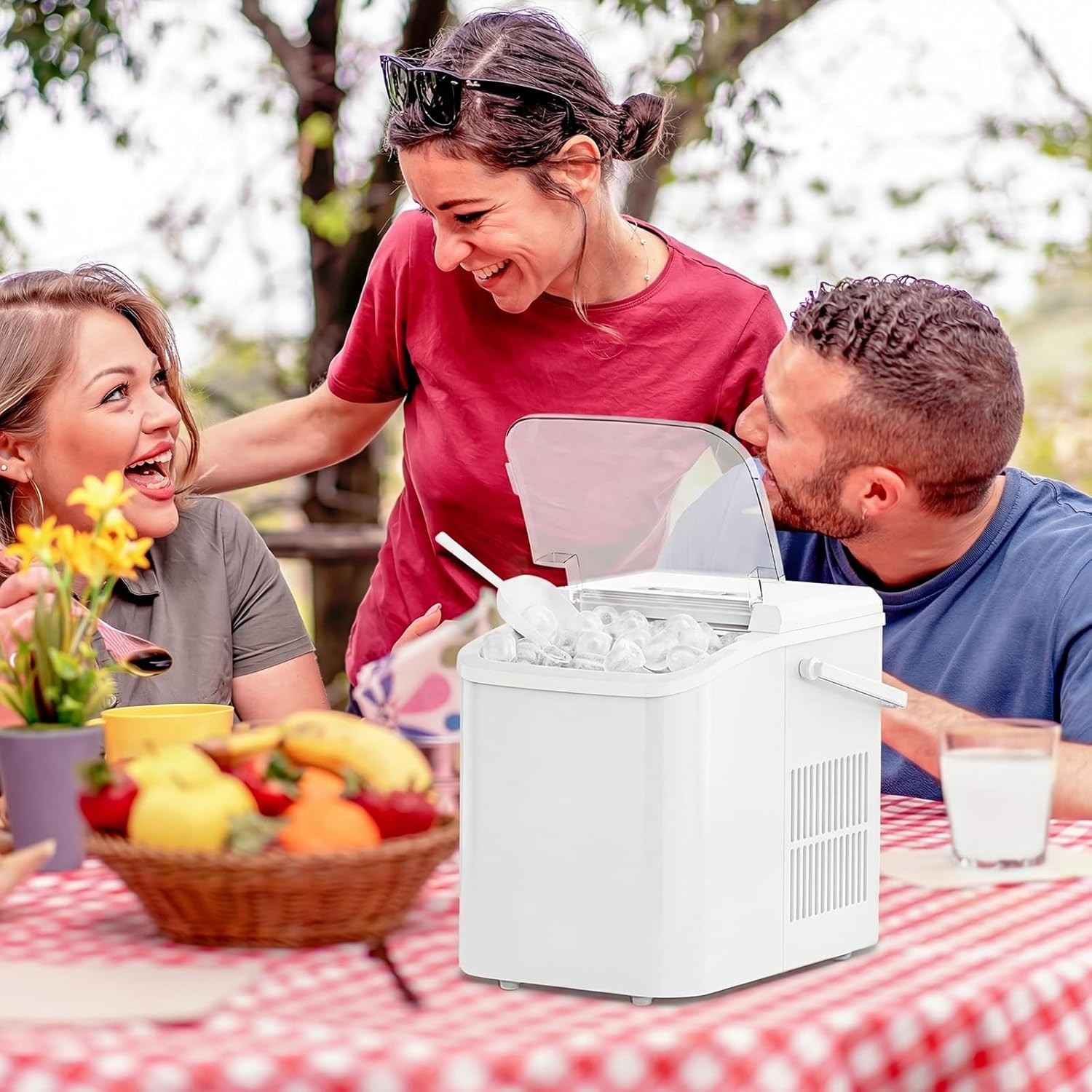 Portable Ice Machine Countertop Bullet Ice Maker with Ice Scoop 26lbs/24hrs gallery