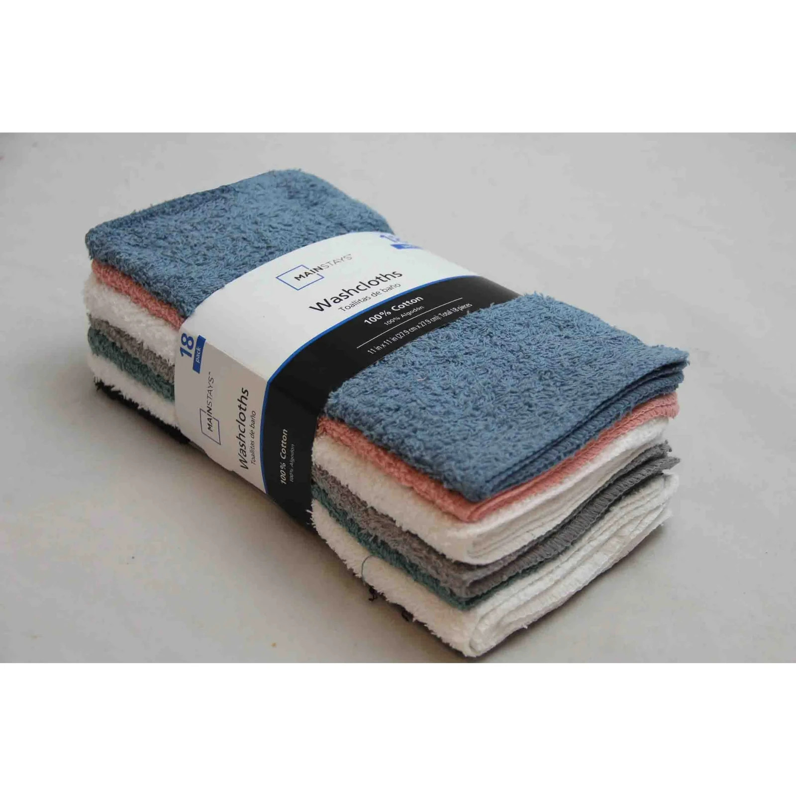 Mainstays 18-Pack Washcloth Bundle, Pastel gallery