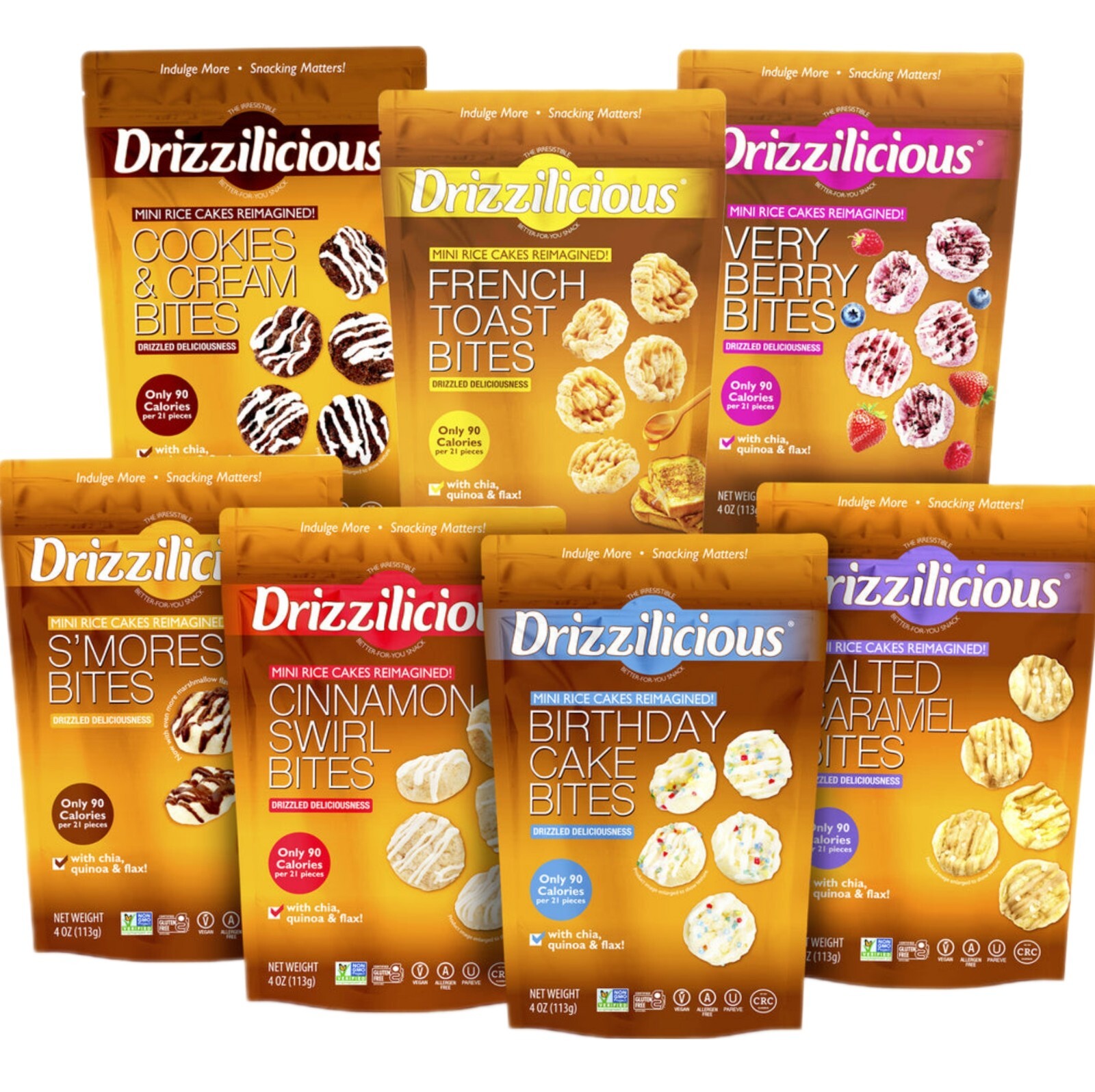 Drizzilicious Mini Rice Cake Healthy Crisps Snack Gluten Free Snacks gallery