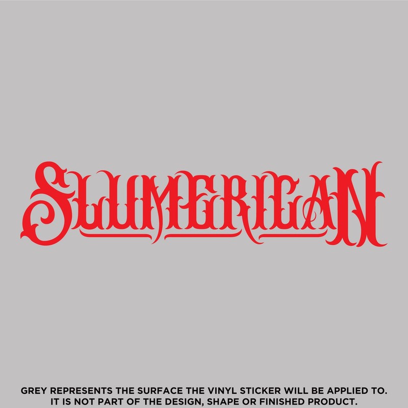 Slumerican Text, Die Cut High Quality Vinyl Sticker Decal gallery
