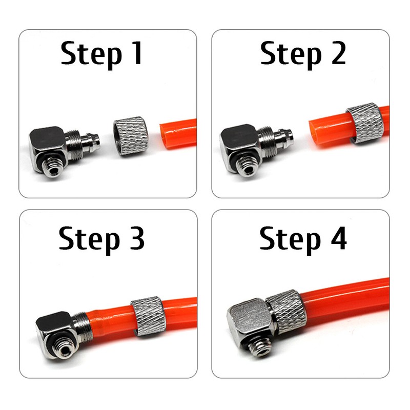 Mini Small Pneumatic Push in Fitting Male Thread Air Line Hose Barb Connector gallery