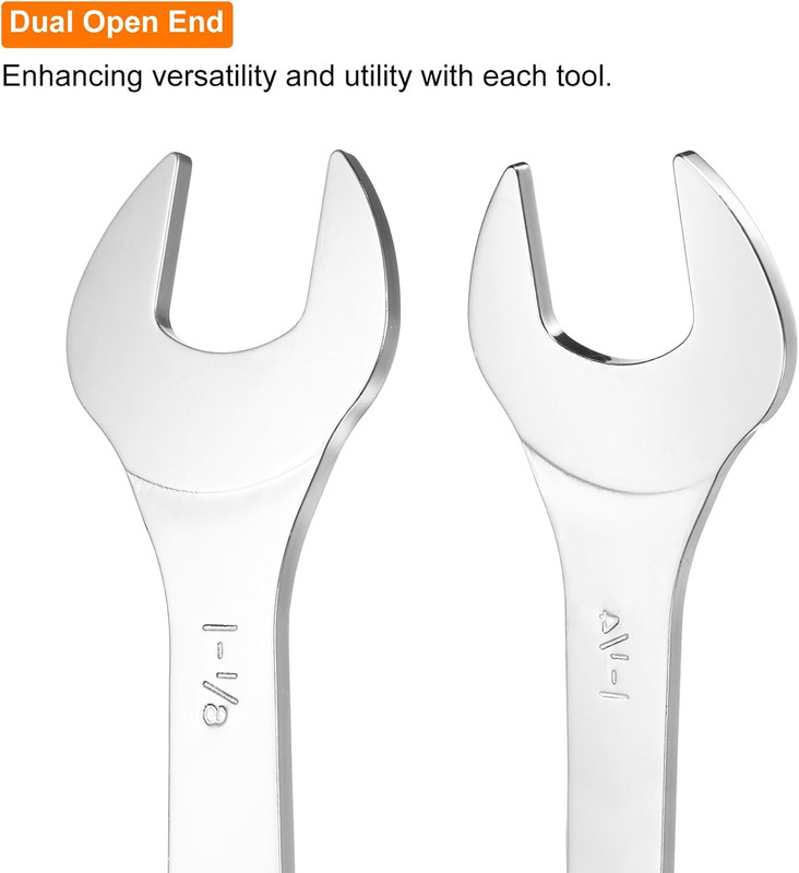 Thin Open End Wrenches SAE, 1 1/8x1 1/4 Inches, Slim Wrench Tool for Tight Space gallery