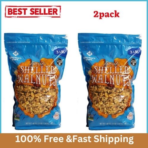 2pk Member's Mark Natural Shelled Walnuts 3 lbs, Each Pack gallery