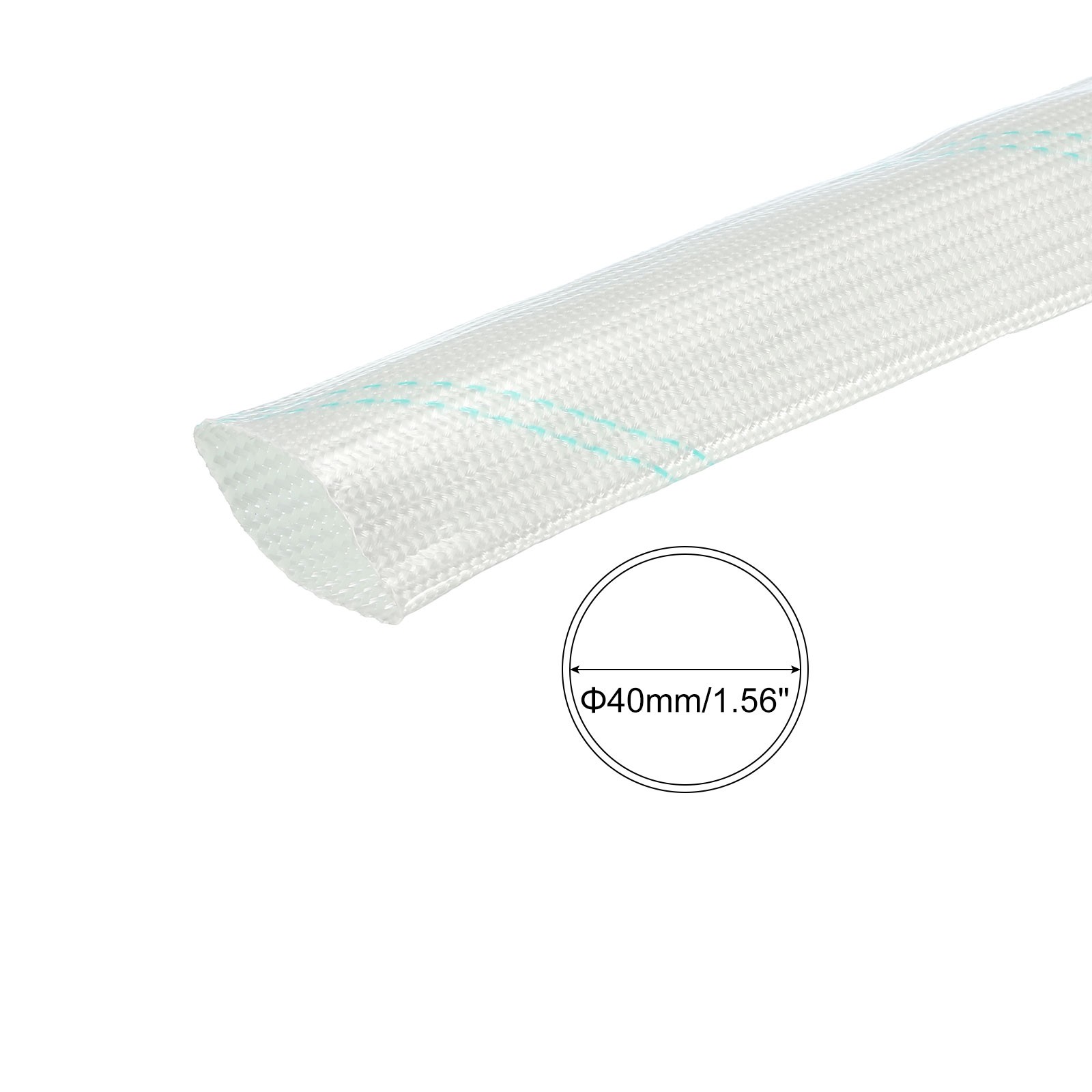 Fiberglass Tube Insulation Sleeve, 40mm/1.56" IDx1m/3.28ft, 1pc gallery