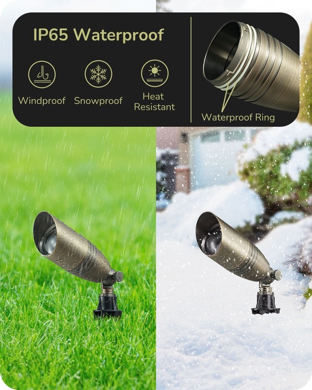 EDISHINE Solid Brass Outdoor Landscape Spotlights, 12V LED Low Voltage Landscape gallery