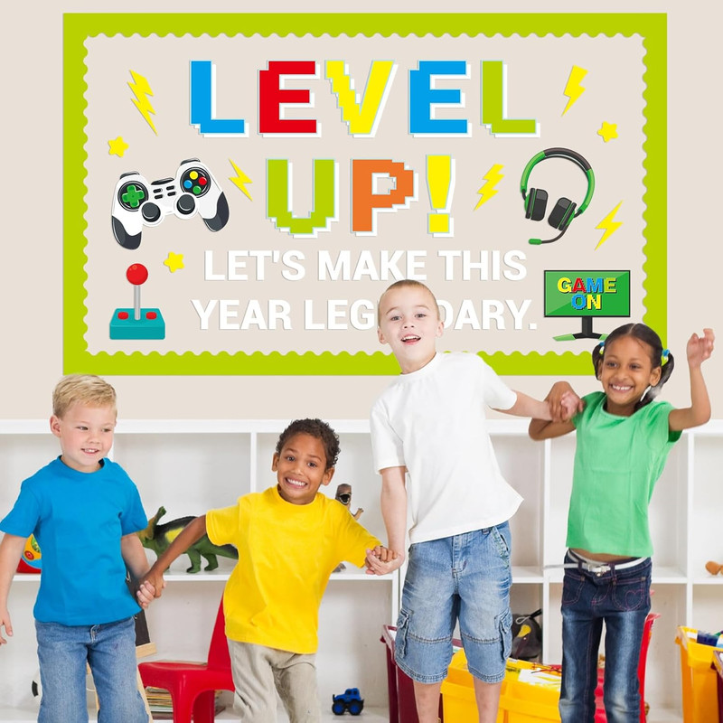 Video Game Theme Bulletin Board Set Level up Classroom Decoration Video Game Gro gallery