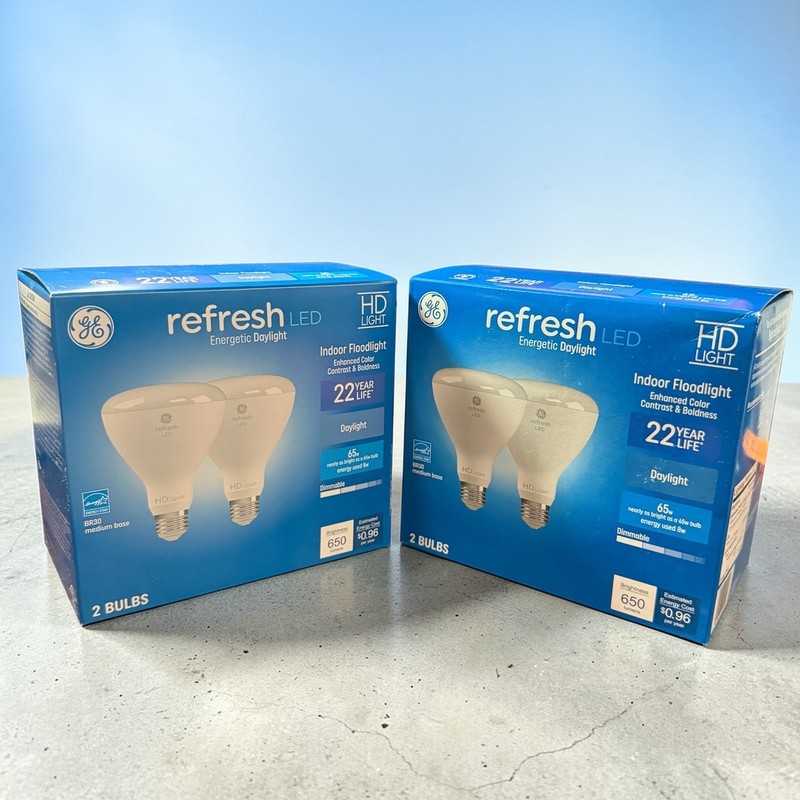 GE LED Refresh HD Light BR30 Floodlight Medium Base Bulbs - 4 Bulbs gallery