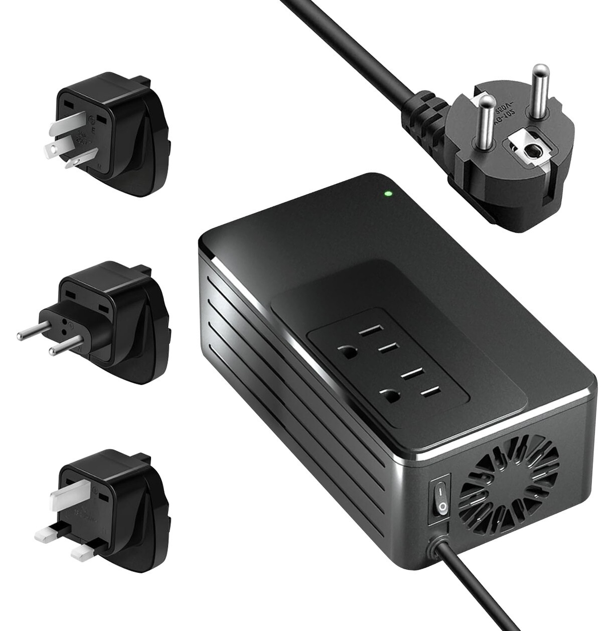 1200W Universal Travel Adapter Converter Step-Down 220V to 110V, Only 2 lbs gallery