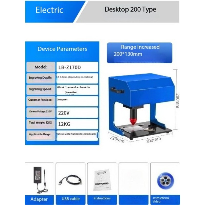 Pneumatic Marking Machine Electric Nameplate Sign Engraving Typewriter gallery