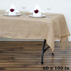 Natural BURLAP 60×102″ Rectangle TABLECLOTH Country Wedding Party Catering Linen