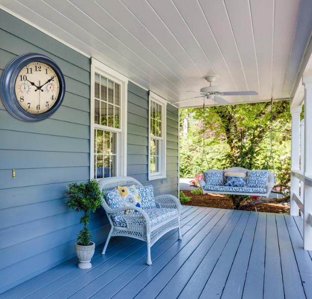 12 Inch Outdoor Clock with Thermometer and Hygrometer Combo, Waterproof Indoor O gallery