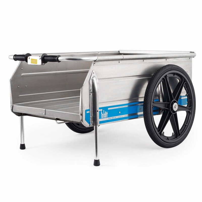 Tipke Manufacturing Company Foldit Do It All Aluminum Folding Cart, Blue Stripe gallery
